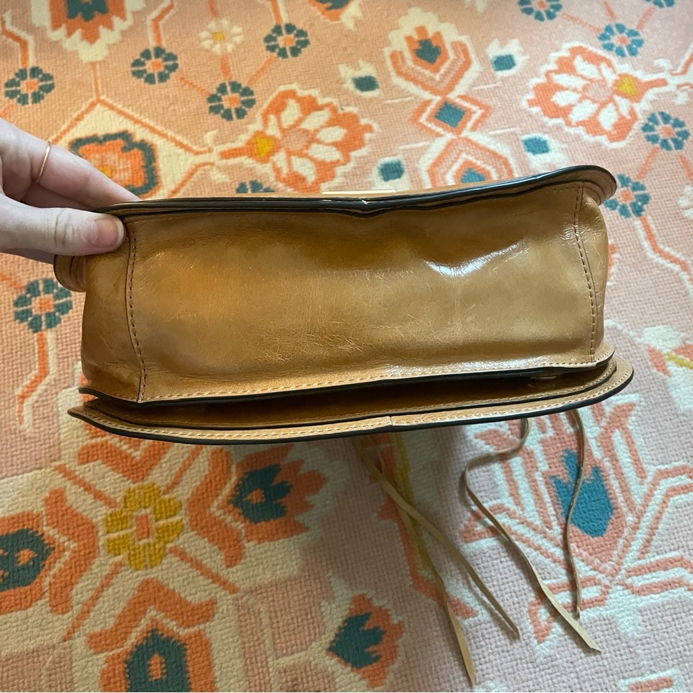 Rebecca Minkoff Leather Vanity Saddle Bag Cognac - Picture 7 of 16